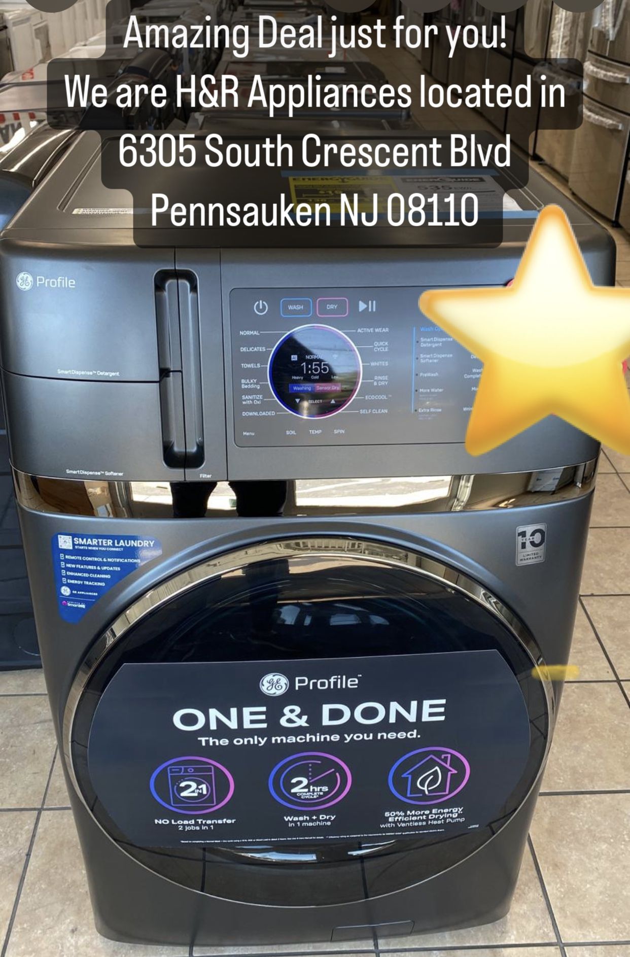Combo Washer & Dryer All In One Ge Profile On Sale!!!