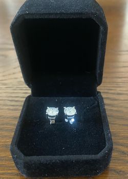 6mm 925 Sterling Silver Moissanite Stud Earrings