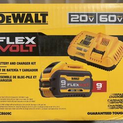 DEWALT DCB609C 20V/60V MAX FLEXVOLT Lithium-Ion 9.0Ah Battery and Charger Starter Kit