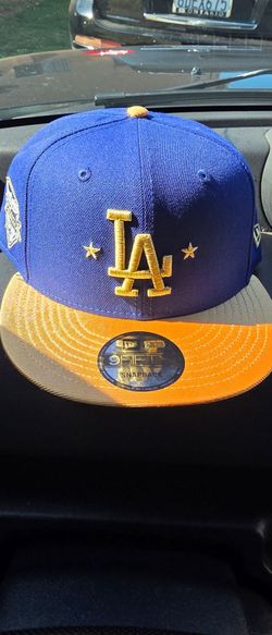 Dodgers gold new era cap