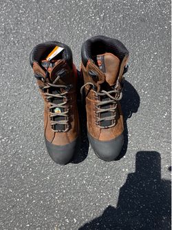 Work boots steel toe red wings cat