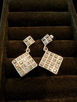 Hematite dangle earrings