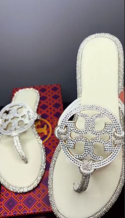 Tory Burch Miller Crystal Embellished Sandals