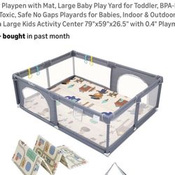 Big playpen and mat