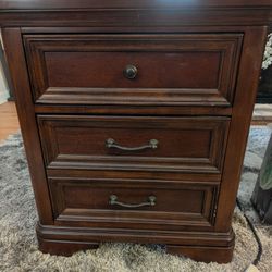 Two Drawer End Table With Plugs And USB Behind