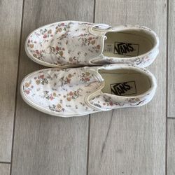 VANS Women’s 7.5. Pink and White 