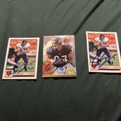 Chris Zorich signed U pic only one card u want ty