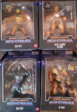 Masters of the Universe New Eternia Action Figures Set of 4
