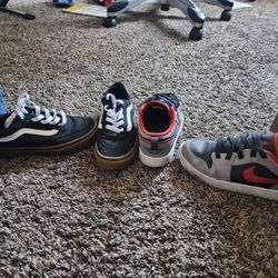 Boys Vans size  2.    &      Air Jordan's Size 1-1/2