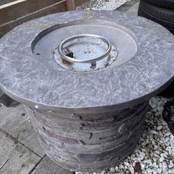 Fire Pit With Glass Pebbles 