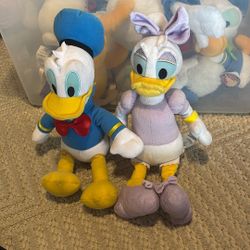 14” Donald And Daisy Duck Stuffed Animals Both $15 Or Each $7.50