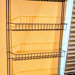Wall mounted metal rack