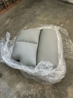 Grey (not leather) Analog Swiveling Recliner x 2