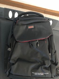 Backpack black and red computer bag