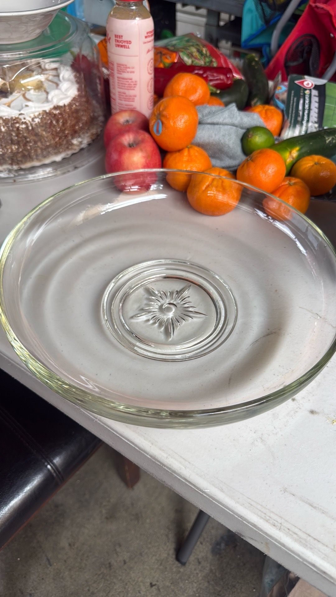 Glass fruit holder
