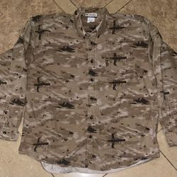 Columbia River Lodge Shirt XL Button Up Pocket Hunting Duck Dog Pound Hunt