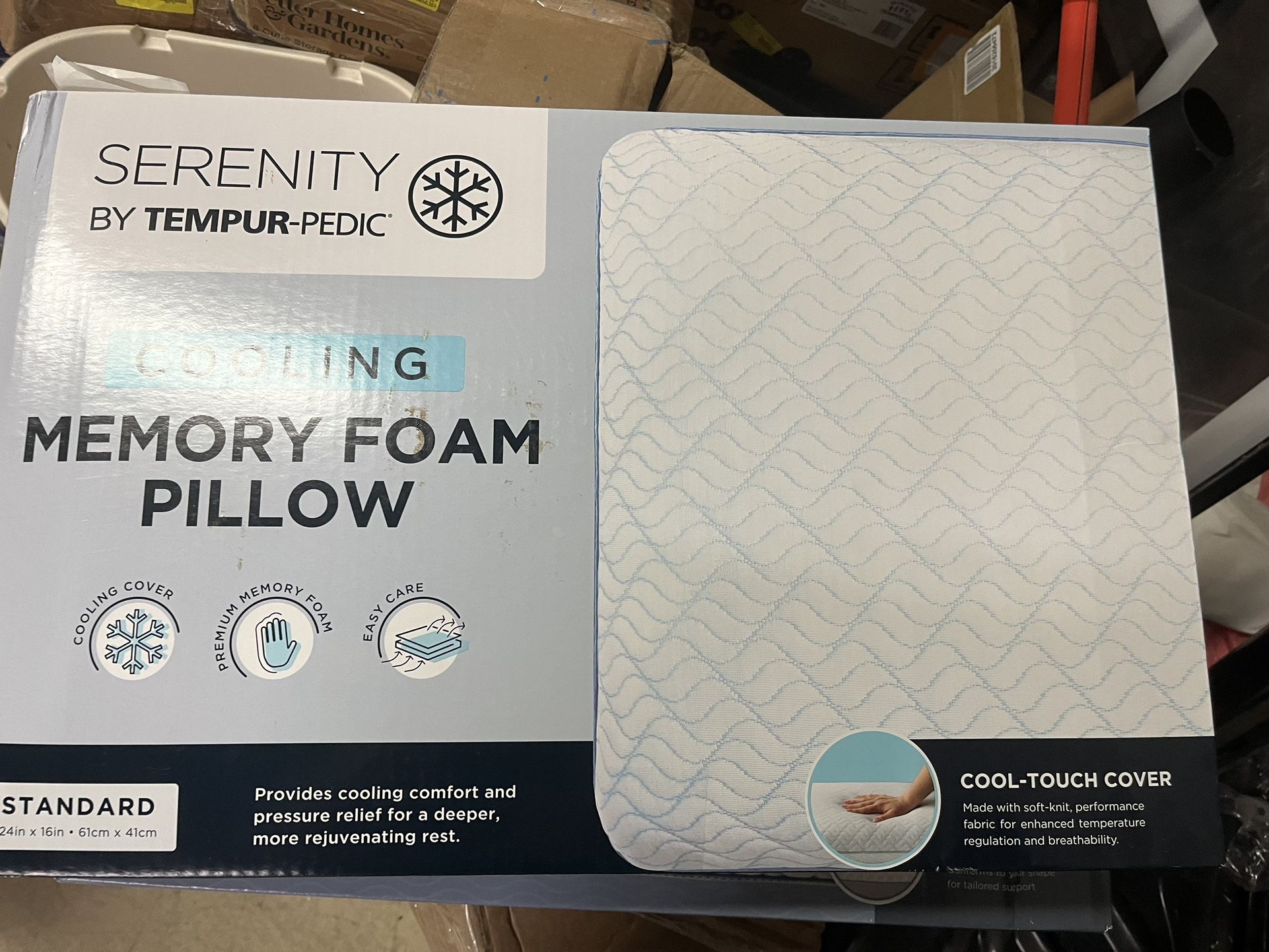 BRAND NEW - Serenity by Tempur-Pedic Cooling Memory Foam Pillow - Standard/Queen