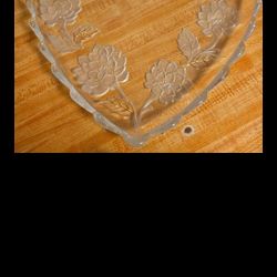 Glass Heart Food Display 