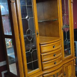 Wooden Oak China Cabinet for Sale