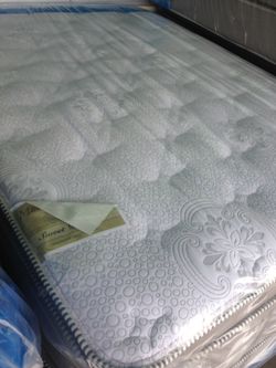 New Sweet Dreams Blue Gel memory foam pillow top queen size set