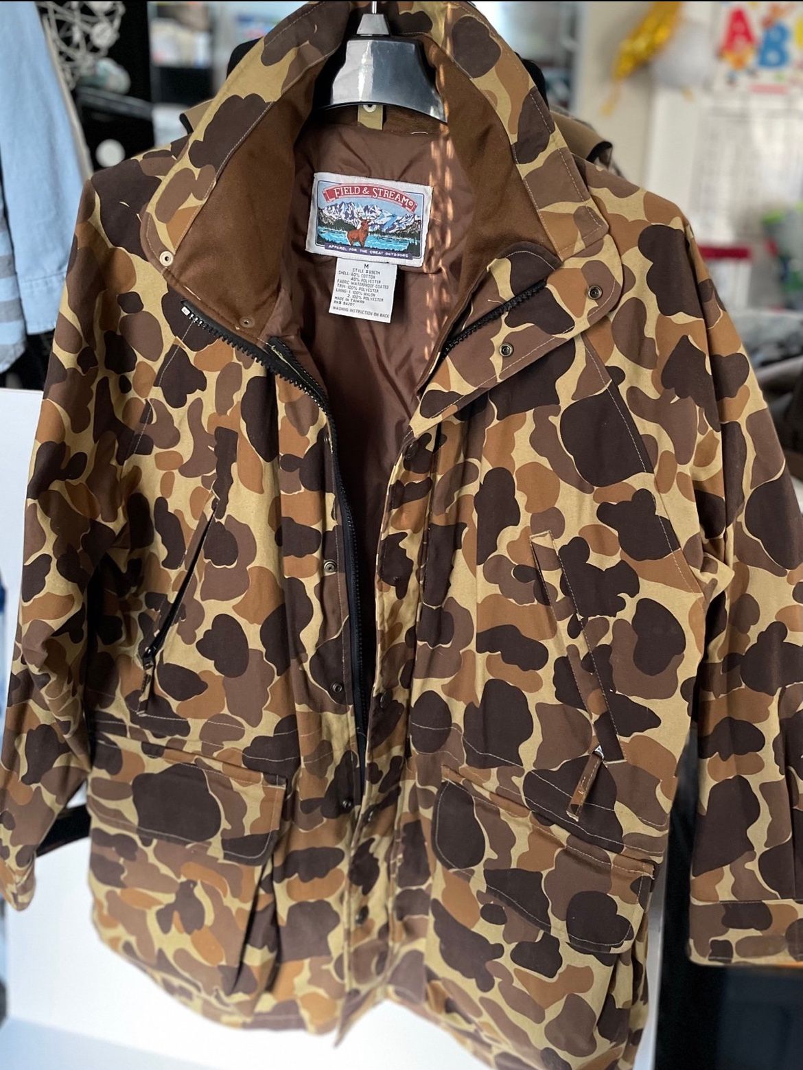 Field And Stream Jacket Men’s Medium Duck Camo Hunting Coat Camouflage LIKE NEW!