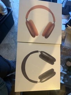 AirPods, Max, black and orange