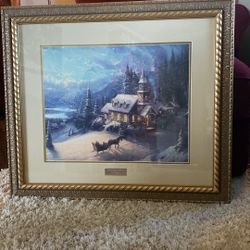 Thomas Kinkade Library Edition Print: Sunday Evening Sleigh Ride
