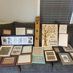Multiple Picture Frames- All Sizes- Sold In Lot 