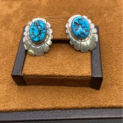 Turquoise Silver Earrings 