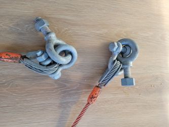 10' Towing galvanized cable with harness