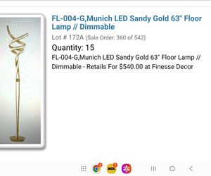 Finesse decore Munich LED Sandy Gold 63" Dimmable Floor Lamp