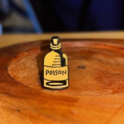 Occultist Poison Bottle enamel brooch