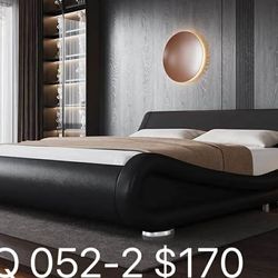 Queen Size Bed Frame with Ergonomic & Adjustable Headboard(052-2)