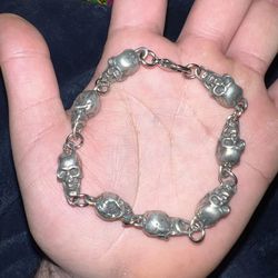 Stainless Steel Skull Bracelet 