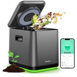 GoveeLife Smart Electric Composter for Kitchen, 3L Compost Bin Indoor Odorless with App & Voice Control, Auto-Cleaning, 3 Modes, Turn Food Waste to Fe
