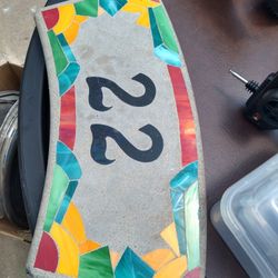 Mosaic Address Stone 