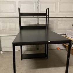 Computer Table With Shelves 