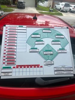 Baseball coaching board