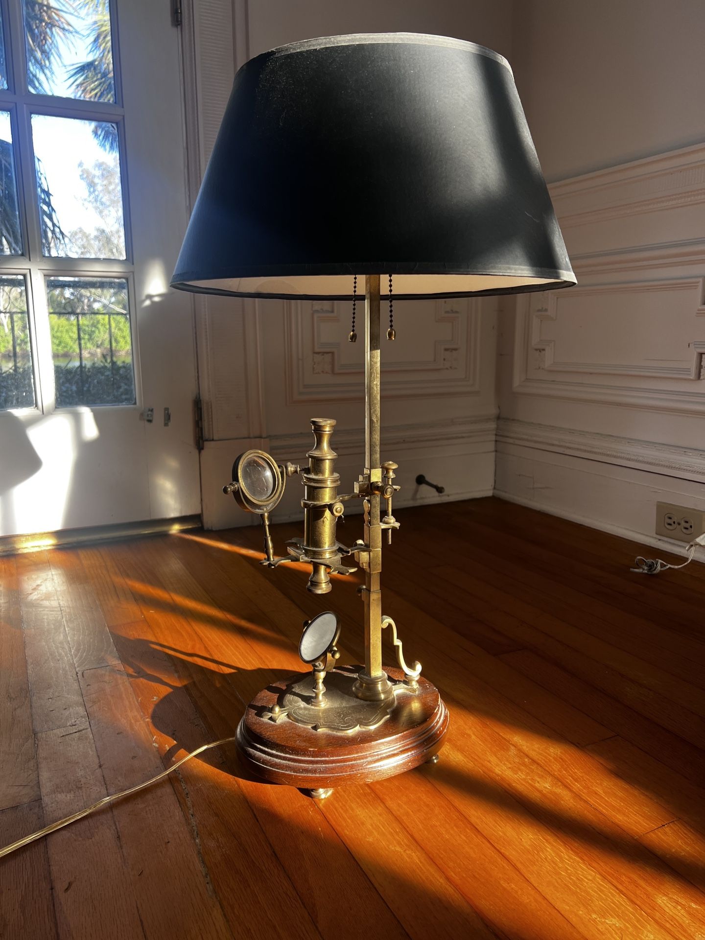 Antique brass Microscope Wildwood Lamp