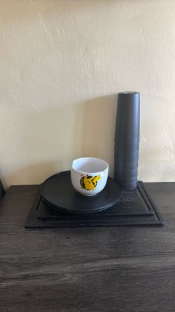 Used Plates, Cups, Bowl and Cutting Boards
