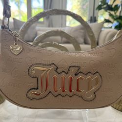 Vintage Juicy, Couture Bag, Pink With Silver