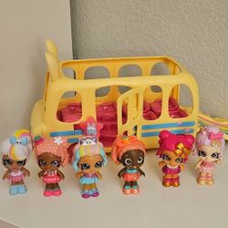 Kindi Kids Minis & School Bus Toy