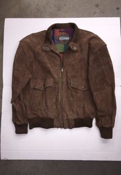 Members Only 80’s Leather Jacket Flannel Lined sz. 44 old School