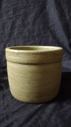 Small green vintage ceramic pottery planter