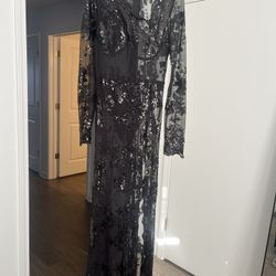 Glam Factor Sequin Maxi Dress Black 