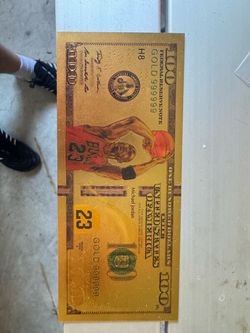 Michael Jordan Gold Foil Novelty $100 Bill