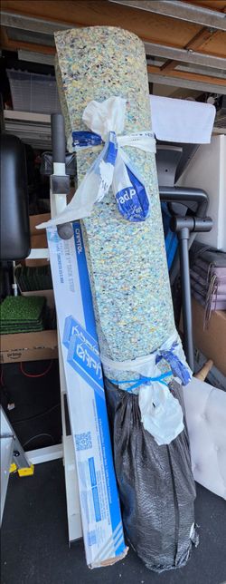 Carpet padding and 1" tack strip