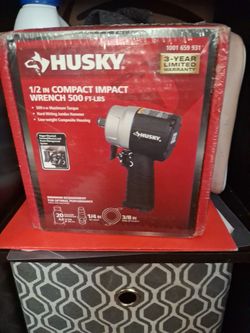 HUSKY 1/2 Inch Compact Wrench 500 Ft-Lbs