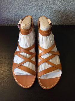 Tan Leather Strappy Sandals