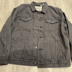 LEVI'S x WELLTHREAD TRUCKER JACKET MEN’S XXL SOFT BLACK BREAK WAVES HEMP $198